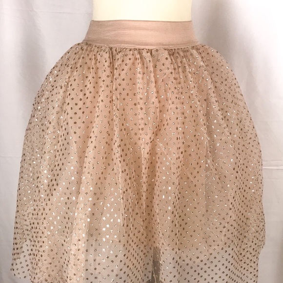 Rue21 Dresses & Skirts - Whimsical Pink And Gold Polka Dot Tulle Skirt NWT